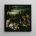 Diane y Acteón - Jacopo Bassano — cuadro enmarcado en la pared