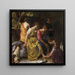 Diane y sus Ninfas - Johannes Vermeer — cuadro enmarcado en la pared