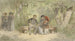 Man, woman and child on a bench in the park - Diederik Franciscus Jamin — artwork view