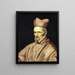 Retrato del cardenal Gaspar de Borja y Velasco - Diego Velázquez — cuadro enmarcado en la pared