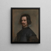 Portrait of a man, perhaps a self-portrait - Diego Velázquez — framed artwork on a wall