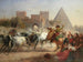 Conduite de bétail devant la Porta San Paolo et la pyramide de Cestius à Rome - Dietrich Wilhelm Lindau — artwork view
