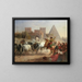 Conduite de bétail devant la Porta San Paolo et la pyramide de Cestius à Rome - Dietrich Wilhelm Lindau — framed artwork on a wall
