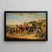 Peasants at Monte Mario en route to Rome - Dietrich Wilhelm Lindau — framed artwork on a wall