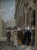 Conversation outside a palace - Dirck van Delen — artwork view