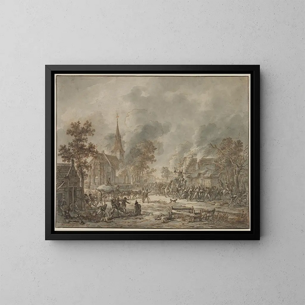 Soldats pillards - Dirk Langendijk — cuadro enmarcado en la pared