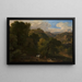 Paisaje con una escena de caza - Dirk Maas — cuadro enmarcado en la pared
