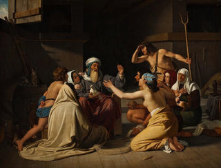 Noé y su familia en el arca - Ditlev Blunck — vista de la obra
