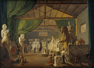 Visita del Papa León XII a los talleres de Thorvaldsen en la piazza Barberini, 18 de octubre de 1896 - Ditlev Martens — vista de la obra
