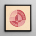 Divers petits croquis pour dessus de table incrustés Design avec motif circulaire rouge et rose - Winold Reiss — framed artwork on a wall