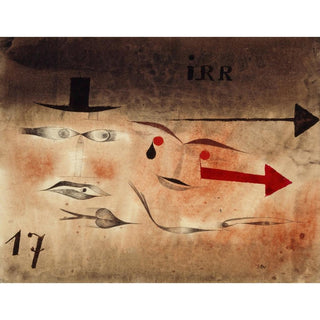 Dix-sept, Fou - Paul Klee | Reproduction Tableau Décoration murale affiche copie