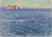 Paisaje marino con barco y acantilado - Dodge MacKnight — vista de la obra