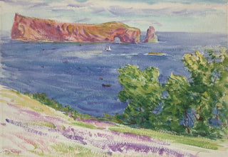 Dodge MacKnight - Shore Scenes with Trees and Cliff.webp