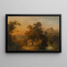 Paisaje al atardecer - Domenico Bresolin — cuadro enmarcado en la pared