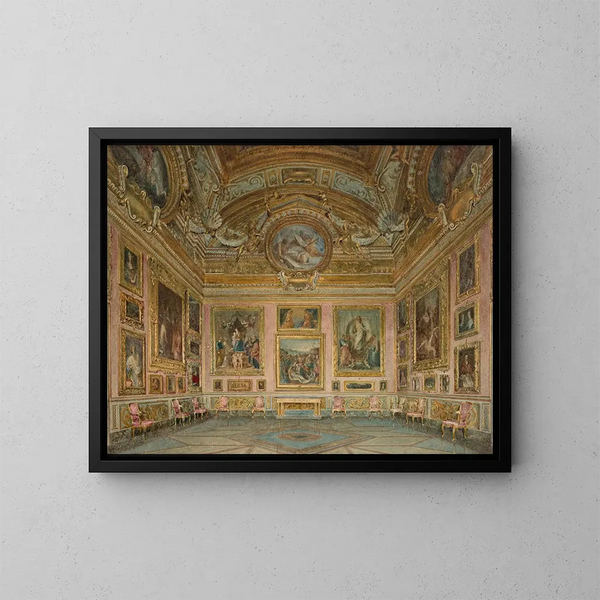 Interior del Palazzo Pitti en Florencia, Sala de la Ilíada - Domenico Caligo — cuadro enmarcado en la pared