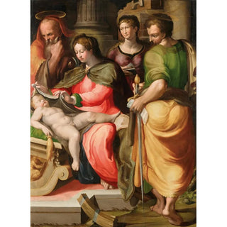 Domenico Tibaldi - The Holy Family with Saint Catherine of Alexandria and Saint Paul.webp