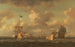 English Ships Arriving at Anchor in a Fresh Breeze - Dominic Serres — artwork view