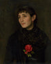 retrato de la esposa del artista - Dominik Skutecký — vista de la obra