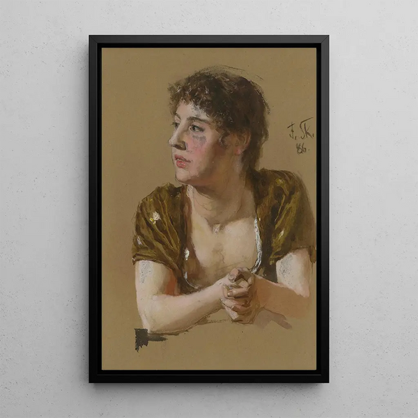 Reproduction of the painting Study of a Woman's Portrait - Dominik Skutecký