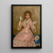 Mujer con una flor - Dominik Skutecký — cuadro enmarcado en la pared