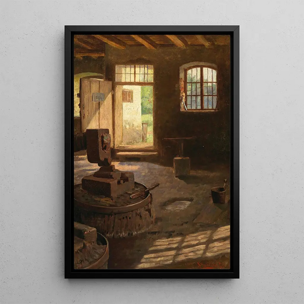 Reproduction of the painting View from the forge - Dominik Skutecký