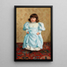 Niña con vestido azul - Dominik Skutecký — cuadro enmarcado en la pared