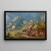 Les Troyens construisant le temple de Vénus et faisant des offrandes sur la tombe d'Anchise en Sicile - Dosso Dossi — framed artwork on a wall