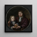 Doble retrato de Isaac Pontanus y Hendrik van Beek - Michiel Van Musscher — presentación mural de la obra