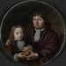Doble retrato de Isaac Pontanus y Hendrik van Beek - Michiel Van Musscher — presentado en un interior