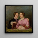 Doble retrato de las sobrinas Bardua - Caroline Bardua — cuadro enmarcado en la pared