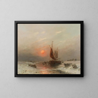 Dsir Thomassin - Fishermen Returning at Sunset.webp