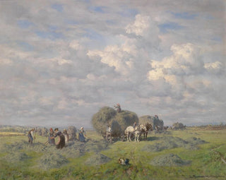 Cosecha de heno en un día de verano - Désiré Thomassin — vista de la obra
