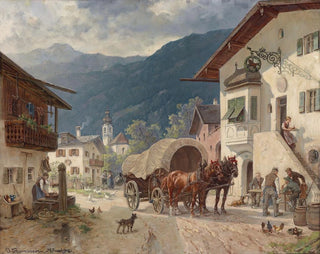 Repos devant l'auberge - Désiré Thomassin — vista de la obra
