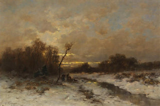 Dsir Thomassin - Winterlandschaft mit Reisigsammlern.webp