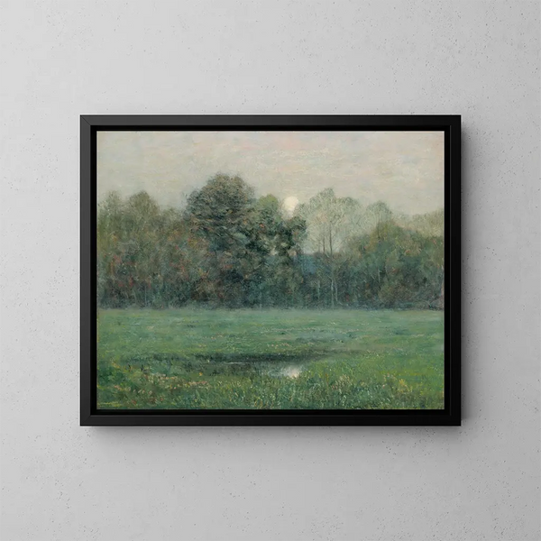 Lever de lune d'été - Dwight William Tryon — cuadro enmarcado en la pared