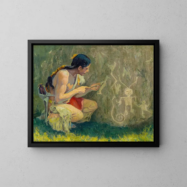 The Pictograms - Eanger Irving Couse — framed artwork on a wall