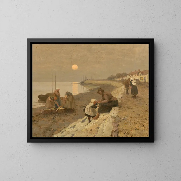 The quay in Naples - Eanger Irving Couse — framed artwork on a wall