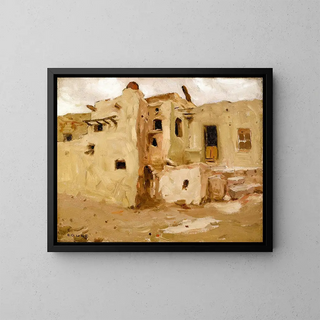 Pueblo de Walpi - Eanger Irving Couse — cuadro enmarcado en la pared