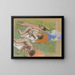 Después del baño, tres mujeres desnudas - Edgar Degas — cuadro enmarcado en la pared