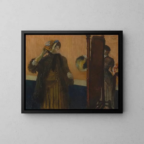 En las modistas - Edgar Degas — cuadro enmarcado en la pared