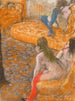 Esperando a un cliente - Edgar Degas — vista de la obra