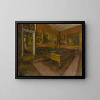 Billiard Room at MnilHubert - Edgar Degas — framed artwork on a wall