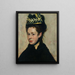 Bust of a Woman with Feathered Hat - Edgar Degas — framed artwork on a wall