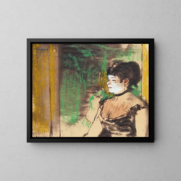 Cantante de café-concierto - Edgar Degas — cuadro enmarcado en la pared