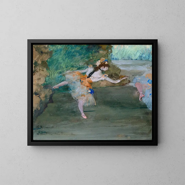 Bailarina en escena - Edgar Degas — cuadro enmarcado en la pared