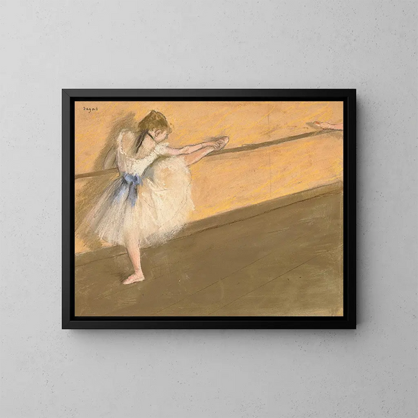 Bailarina en la barra - Edgar Degas — cuadro enmarcado en la pared