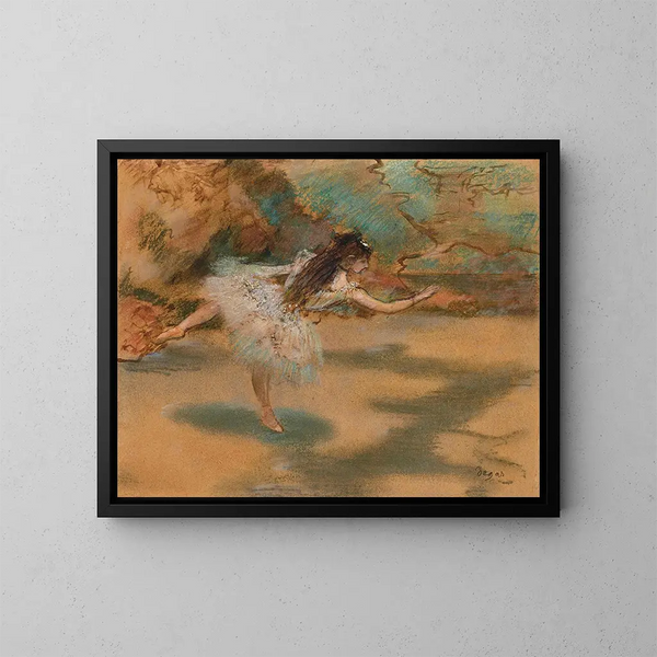 Bailarina en punta - Edgar Degas — cuadro enmarcado en la pared