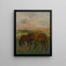Dos caballos en pastoreo - Edgar Degas — cuadro enmarcado en la pared