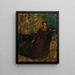 Mujer sentada en un sofá - Edgar Degas — cuadro enmarcado en la pared