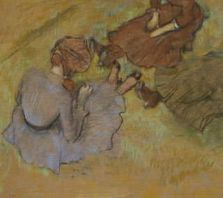 Mujeres sentadas en la hierba - Edgar Degas — vista de la obra